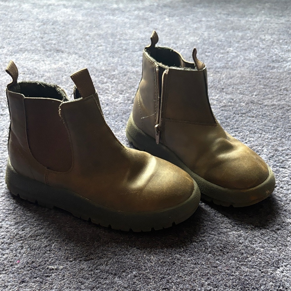 Brown leather Zara Boots with Side Zipper